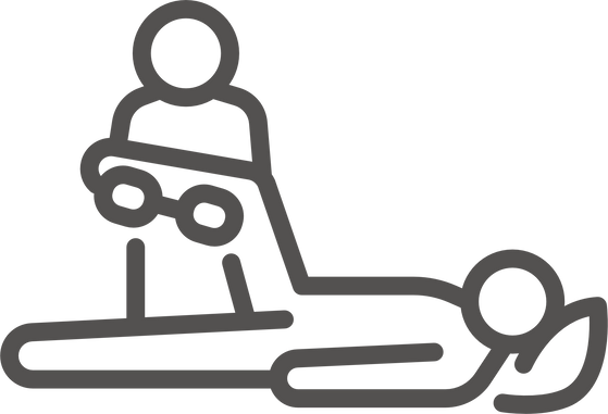 icon of people lifting people's feet